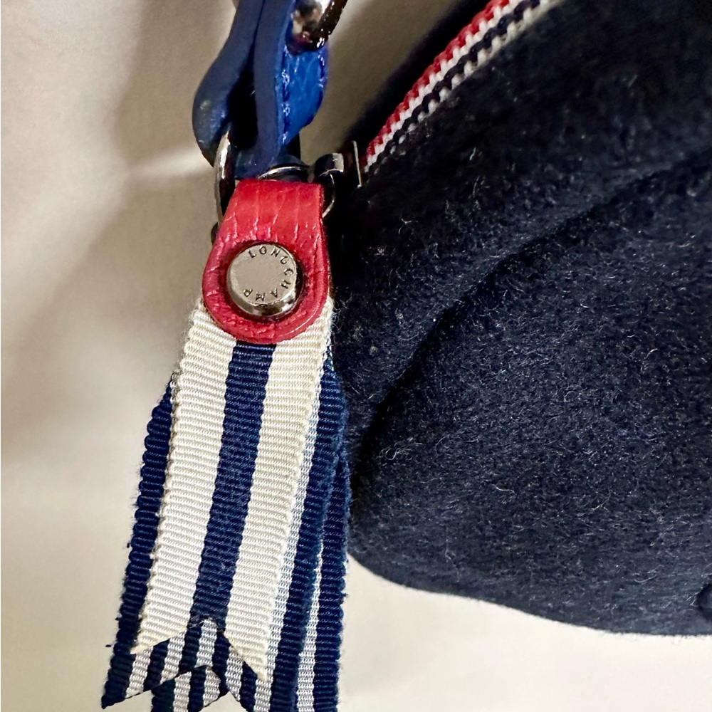 Longchamp Cocarde Round Crossbody Bag Paris 1948 Wool Felt Rare - Picture 9 of 12
